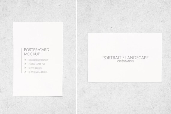 4x6 Greeting Card Mockupwhite Postcard Mockupcard Etsy