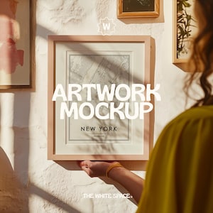 Artwork Mockup Poster Mockup Frame Mockup Interior Mockup Living Room Mockup Wood Frame Mockup Canva Poster Mock Up - MULTIPLE SIZES