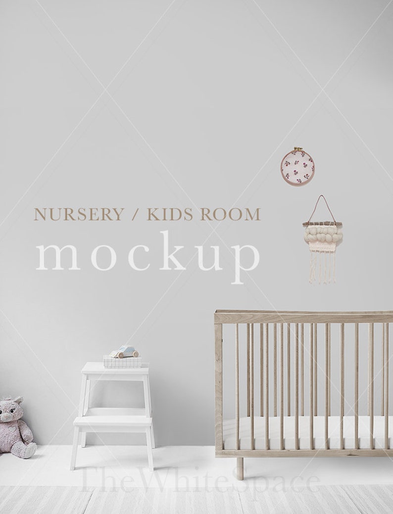 Nursery Mockup, Kids Room Mockup, Nursery Room Mock Up, Baby Room Mockup, Cradle Mock Ups, Cot