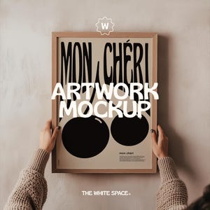 Artwork Frame Mockup, Poster Mockup, Photoshop Poster Mock Up, A4 Mockup, Poster Mockup With Person Holding Frame, Stylish Frame Mockup