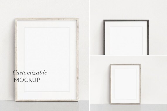 Frame Mockup Customizable Poster Mockupwood Frame Etsy