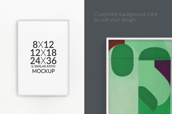 White Frame Mockupmock Up12x18 Mockup 8x12 Frame Etsy