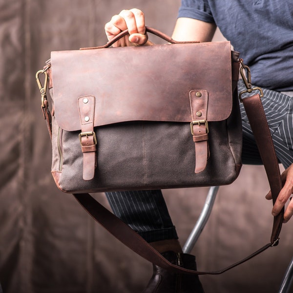 Mens Leather Satchel - Etsy