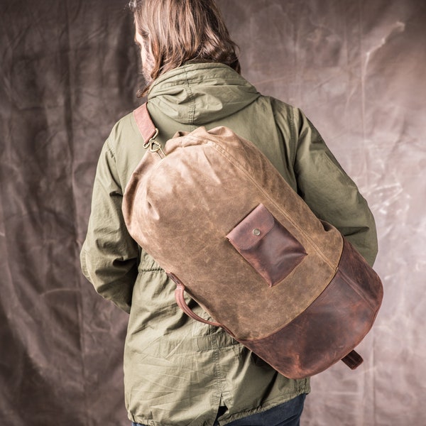 Sac de nuit en toile pour hommes Sac de week-end