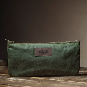 Shaving Kit, Personalized Water-repellent toiletry bag, Green Groomsmen gift in multiple colors