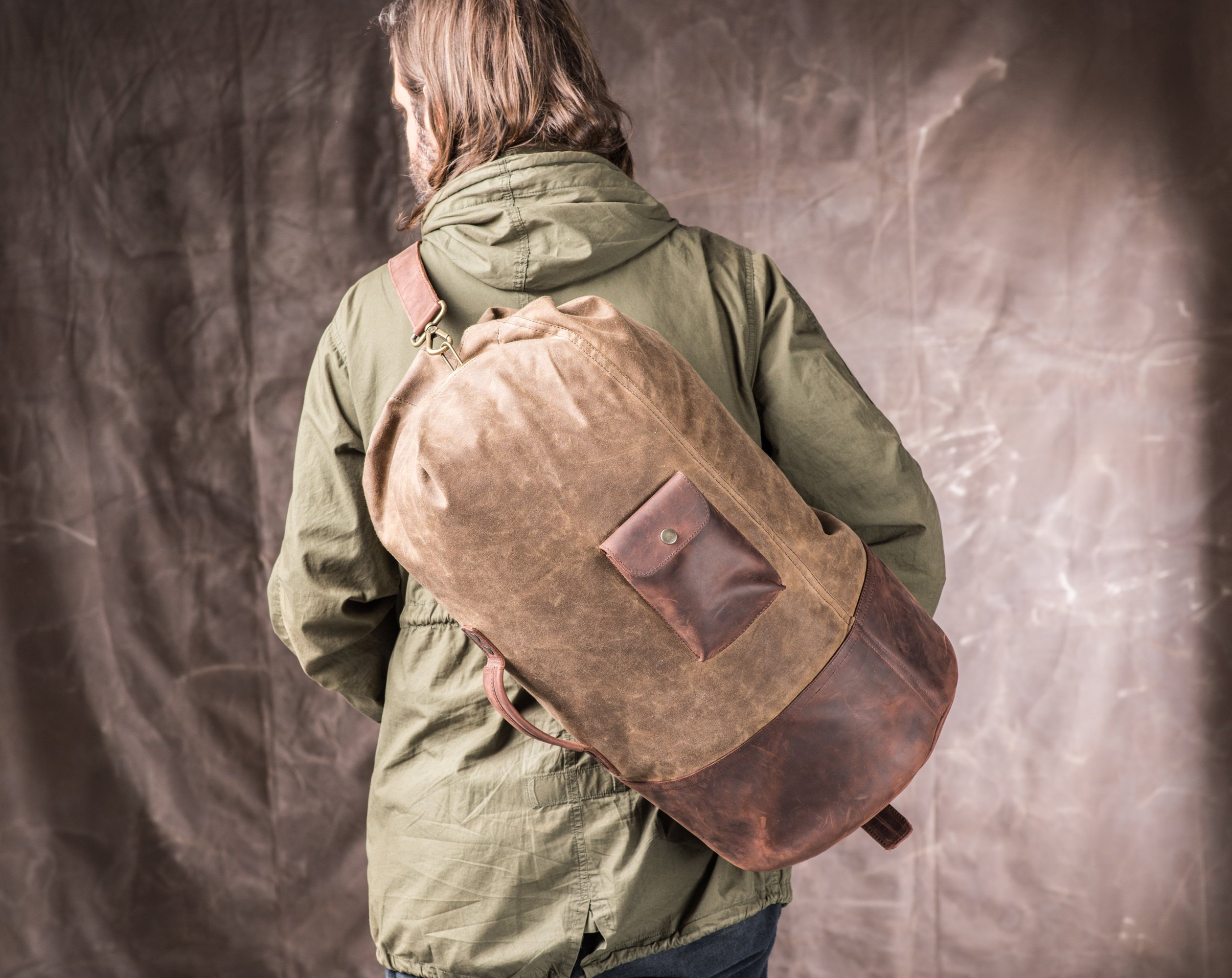 mens canvas overnight bolsa