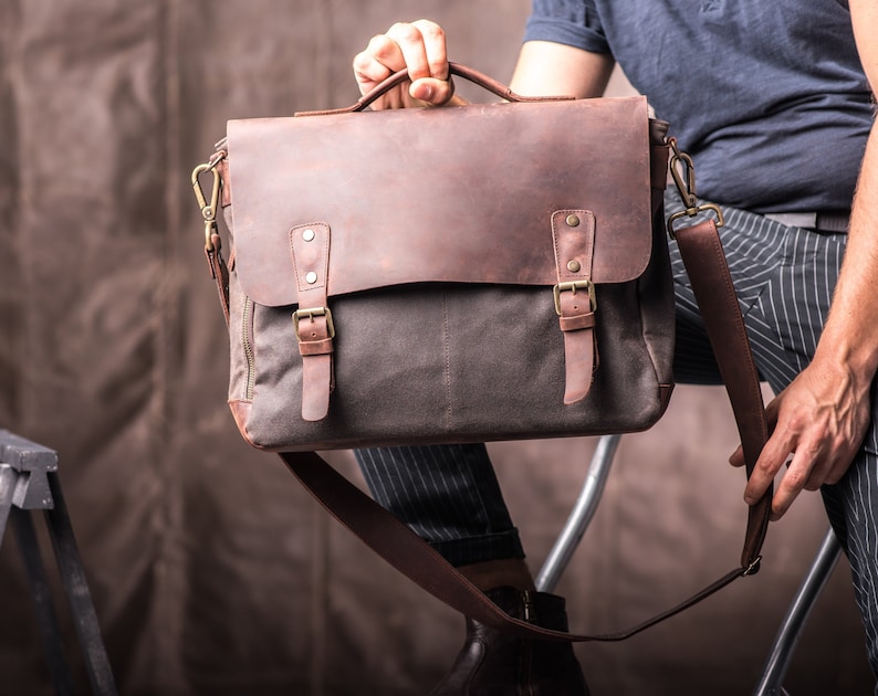 mens canvas satchel
