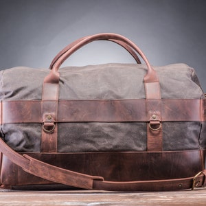 Sac de voyage pour homme, sac de voyage pour homme, sac de voyage pour homme, sac de voyage en cuir, sac en cuir en toile fait de matériaux hydrofuges