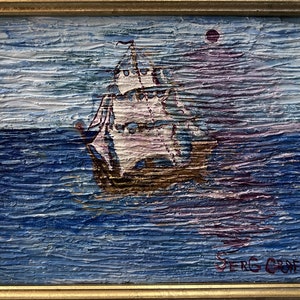 &quot;Originales Abstraktes Bild &quot;&quot;Schiff&quot;&quot; von Serg Graff&quot;