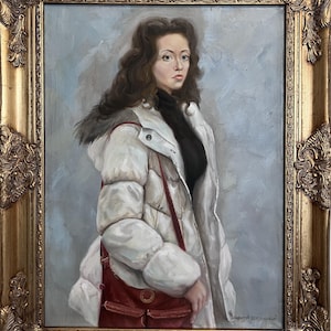 Original Oil Painting &quot;Student&quot; by A. Morozov-Ussuriysky – Realist Portrait