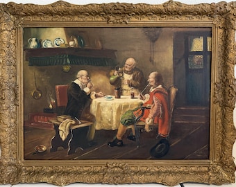 フランスアンティーク油絵肖像画、19世紀ブルジョワ紳士、壁画 - Etsy 日本