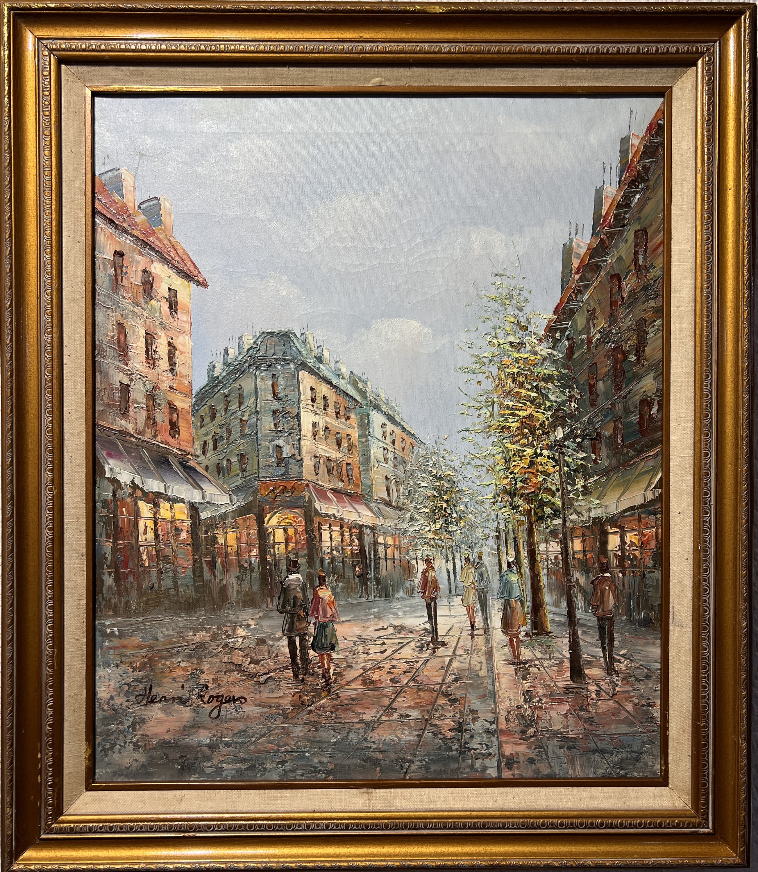 French Artist Henry Rogers Oil Painting on Canvas Paris Etsy