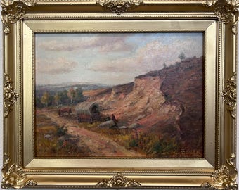 Jan Prochazka (Czech, b.1957) Vintage Original Landscape Oil Painting, Framed