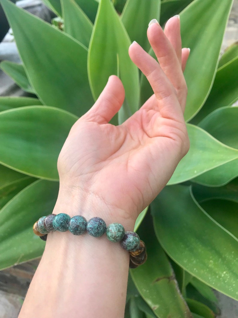Healing Crystal Zen Jewelry Anxiety Bracelet Fidget Bracelets Boho Jewelry Azurite Anxiety Stress Relief Crystal Bracelet Tigers Eye