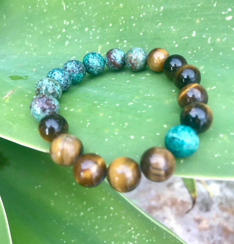 Healing Crystal Zen Jewelry Anxiety Bracelet Fidget Bracelets Boho Jewelry Azurite Anxiety Stress Relief Crystal Bracelet Tigers Eye