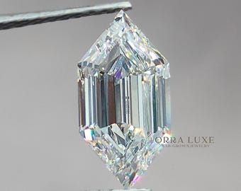 1,45 ct Hexagon-Stufenschliff-Labordiamant D/VS1: Verlobungsring-Mittelstein | Lose Hexagon-Stufenschliff-Diamant