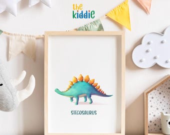Stegosaurus Nursery Poster | Dinosaur Wall Art | Nursery Dino Decor | Wall Art | Nursery Print | Kids Room Decor | Digital Prints | Wall Art