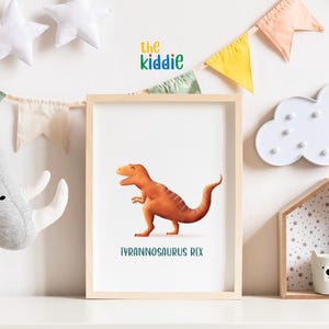 T-Rex Dinosaur Wall Art | Nursery Print | Kids Room Decor | Digital Download | Nursery Dino Print