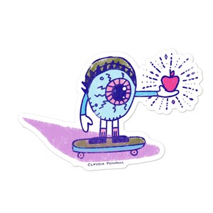 Pegatina de la Manzana de mi Ojo