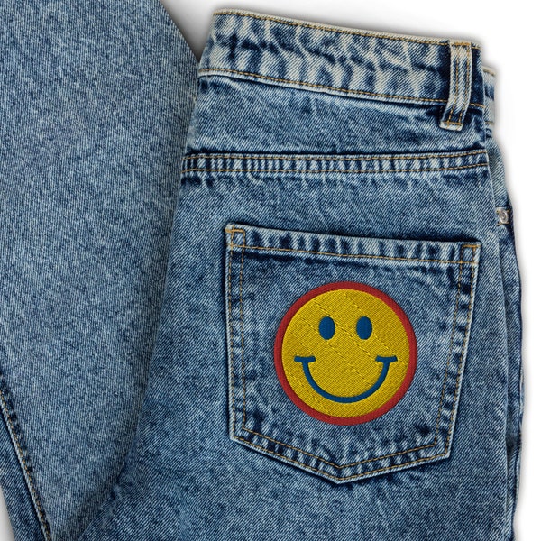 Smiley Face Embroidered Patch | Unique Fun Accessory