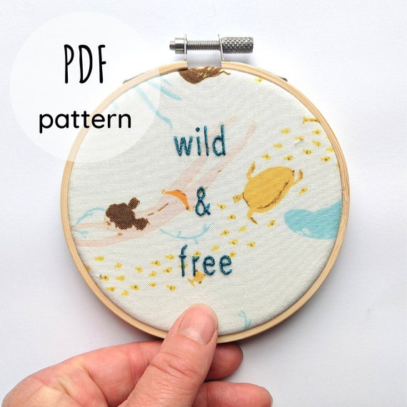 Downloadable Embroidery Pattern - 5 Kids/Nursery Quotes #2