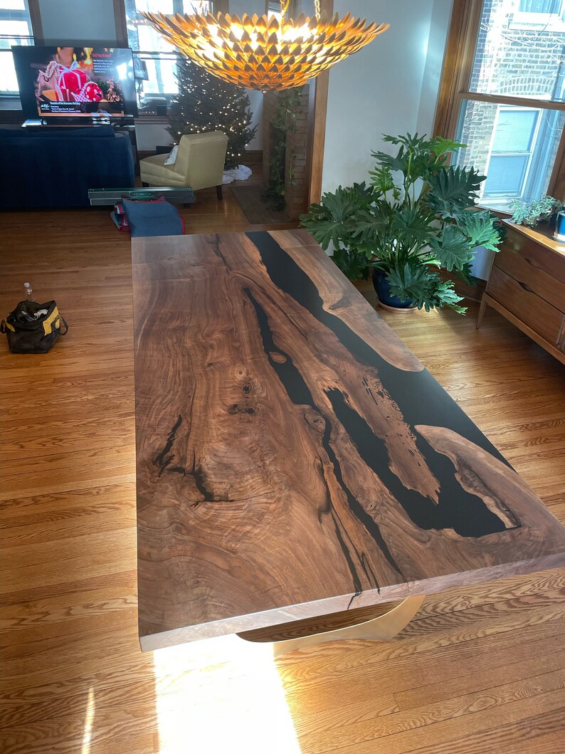 Claro Walnut Dining Table Etsy