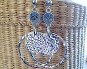 Earrings silver hoop earrings, Creoles twisted rings Deco ethnic rhodium-plated by Fecreations.