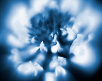 Abstract Wall Art Blue Flower Art Print Flower print