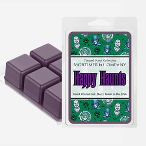 HAPPY HAUNTS Disney Ride Inspired Wax Melt | Haunted Mansion Grim Grinning Ghosts Fragrance | Disney Home Decor | Disney Scent | Disney Gift