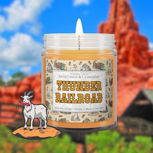 THUNDER EISENBAHN | Disney Kerze | Big Thunder Mountain Eisenbahn Zug inspiriert | Disney Wohnkultur | Disney Duft | Disney Geschenk