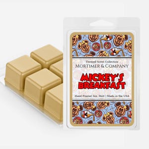 MICKEY’S BREAKFAST Disney Inspired Wax Melt | Mickey Mouse Waffles Scent | Maple Syrup and Butter Fragrance| Disney Gift Soy Wax