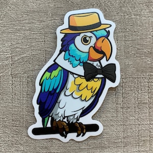 TIKI ROOM BIRD Vinyl Laptop Sticker | The Tiki Room Inspired Disney Decal | Water Bottle Sticker | Notebook Sticker | Cell Phone Sticker