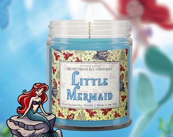 Vela de Disney inspirada en La Sirenita / Fragancia para el hogar inspirada en la Princesa Ariel