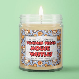 Pumpkin Pecan MOUSE WAFFLES | Disney Candle | Mickey Mouse Waffles Disney Snacks Inspired | Disney Home Decor | Disney Scent | Disney Gift