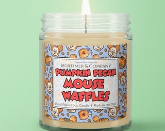 Pumpkin Pecan MOUSE WAFFLES | Disney Candle | Mickey Mouse Waffles Disney Snacks Inspired | Disney Home Decor | Disney Scent | Disney Gift