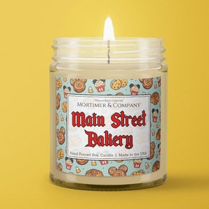 MAIN ST. BAKERY | Disney Candle | Main Street Bakery Delicious Disney Snacks Inspired | Disney Home Decor | Disney Scent | Disney Gift