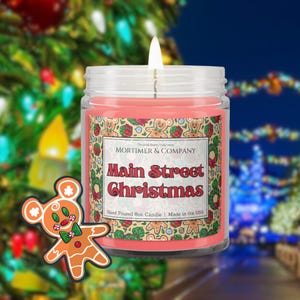 MAIN STREET CHRISTMAS Disney Inspired Candle | Christmas on Main Street Holiday Fragrance | Disney Home Decor | Disney Gift | Disney Scent