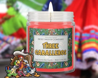 Three Caballeros Disney Inspired Scented Candle | Donald Duck Candle | EPCOT Mexico Pavilion Gift | Gran Fiesta Tour | Theme Park Candle