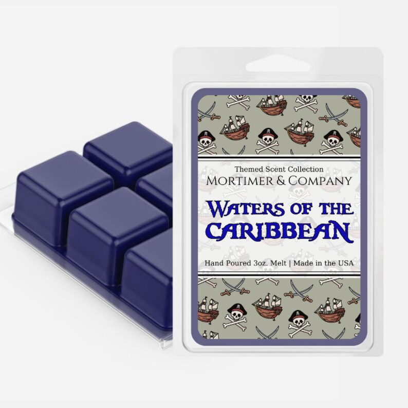 WATERS of the CARIBBEAN | Wax Melts | Pirates of the Caribbean Inspired | Work From Home | Disney Candle | Housewarming Gift | Mort and Co 