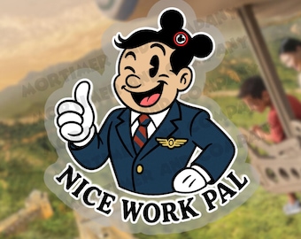 BEAU TRAVAIL PAL | Sticker Disney en vinyle imperméable inspiré de la balade Soarin Ride pour gourdes, ordinateurs portables et cahiers
