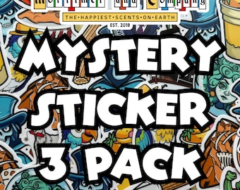 MYSTERY Vinyl Laptop Sticker 3 Pack | Disney Inspired Decal | Water Bottle Sticker | Notebook Sticker | Cell Phone Sticker