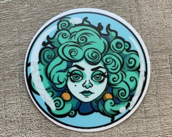 MADAME LEOTA en vinyle pour ordinateur portable | Sticker Disney inspiré du manoir hanté | Sticker bouteille d'eau | Sticker pour ordinateur portable | Sticker pour téléphone portable