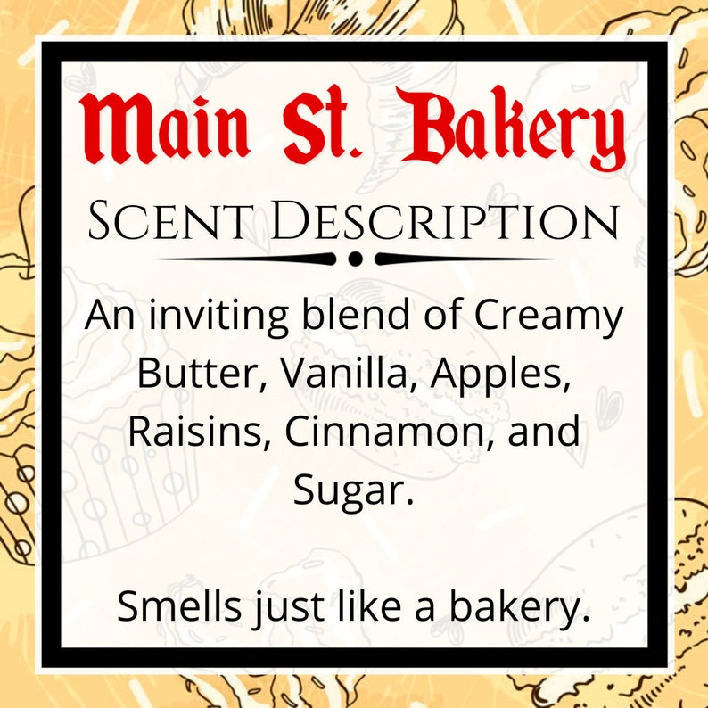 MAIN ST. BAKERY Disney Candle Main Street Bakery Delicious Disney Snacks Inspired Disney Home Decor Disney Scent Disney Gift zdjęcie 2