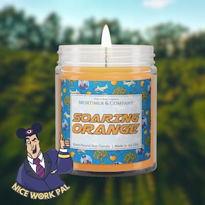 SOARING ORANGE Disney Inspired Candle | Soarin Over California Fragrance | Orange Bergamot & Cedar Scent | Disney Gift Soy Candle