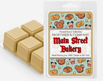 CALLE PRINCIPAL. PANADERÍA / Shiny Disney Wax Melts / Main Street Bakery Disney Snacks inspirados / Disney Home Decor / Disney Scent / Disney Gift