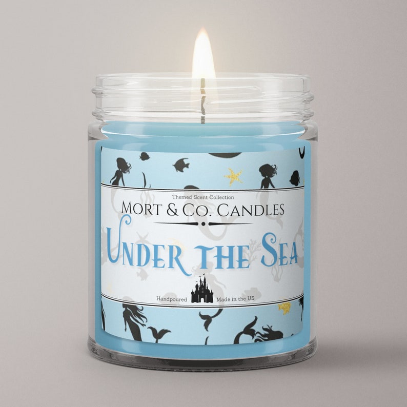 UNDER THE SEA Scented Candle Disney Inspired Disney Candle Etsy