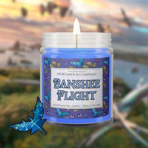 BANSHEE FLIGHT Disney Inspired Candle | Avatar Flight of Passage Fragrance | Oakmoss, Sage & Citrus Scent | Disney Gift Soy Candle
