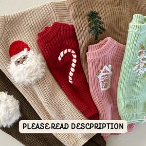 Custom Christmas Sweaters Embroidered Holiday Sweaters Kid