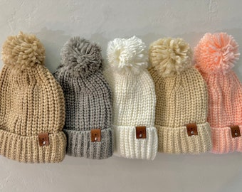 Kids Winter Hats, Embroidered Winter Hats, Knit Baby Hats, Custom Winter Hats, Coming Home Outfit, Letter Winter Hats, Baby Hats, Beanies