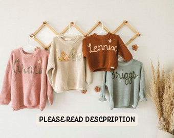 Custom Embroidered Sweater, Embroidered Sweater, Name Sweaters, First Birthday, Embroidered Kids Sweaters, Kids Sweaters